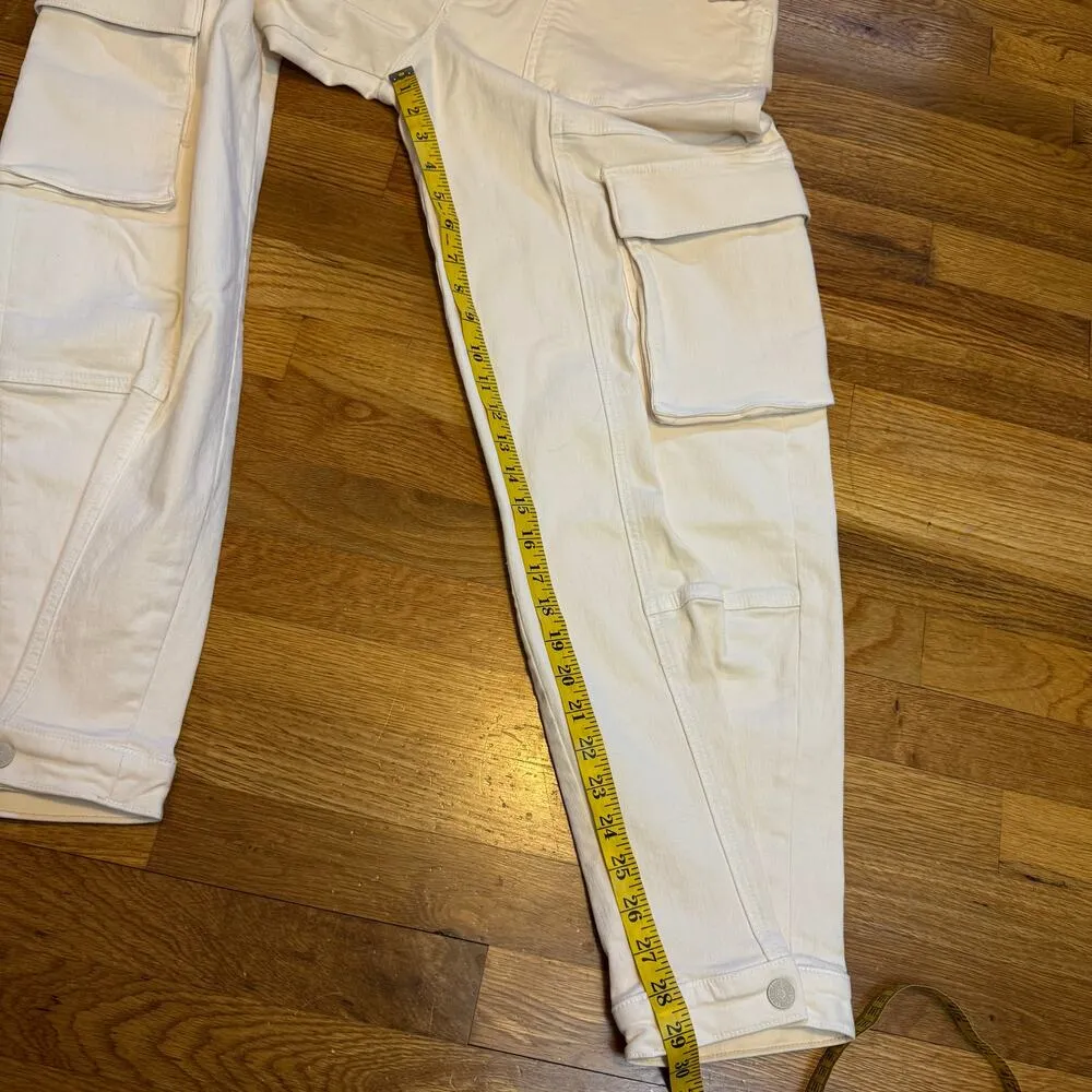 Mother Women’s 34 Curbside Cargo Flood Eggnog Jeans Denim Carpenter Painter New - Image 4