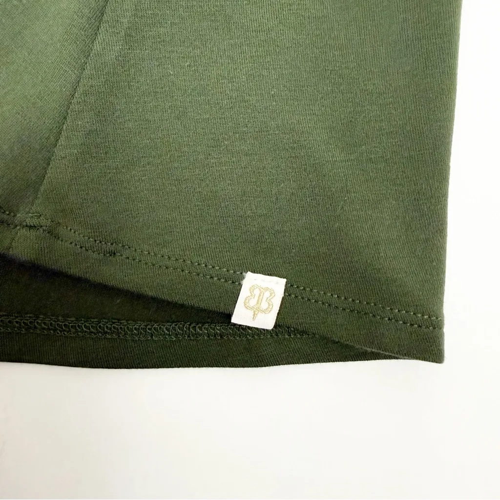 Betabrand Sweatshirt Travel Dress Silk Blend Long Sleeve Dark Olive Green - Image 11