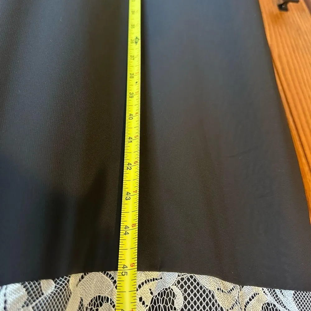 Azazie Kate Bridesmaid Dress Size 14 Black Lace Formal Prom Full Length Pockets! - Image 11