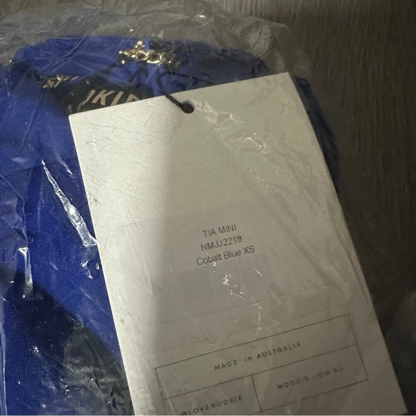 Revolve Nookie Tia‎ Cut Out Chain Strap Bodycon Mini Dress in Cobalt Blue Sz XS - Image 4