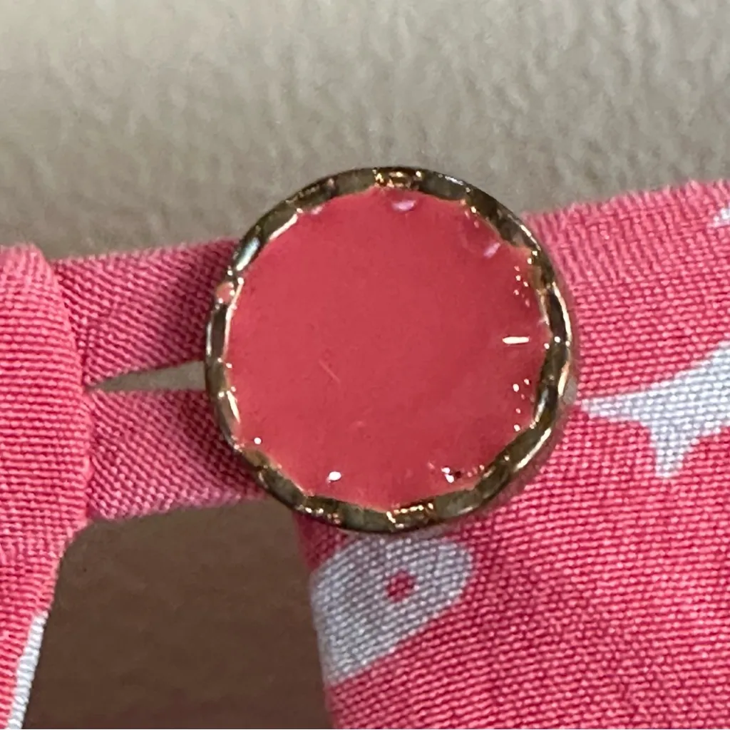 Britt Ryan Pink Silk 3/4 Sleeve Fish Print Dress 6 Resort - Image 6