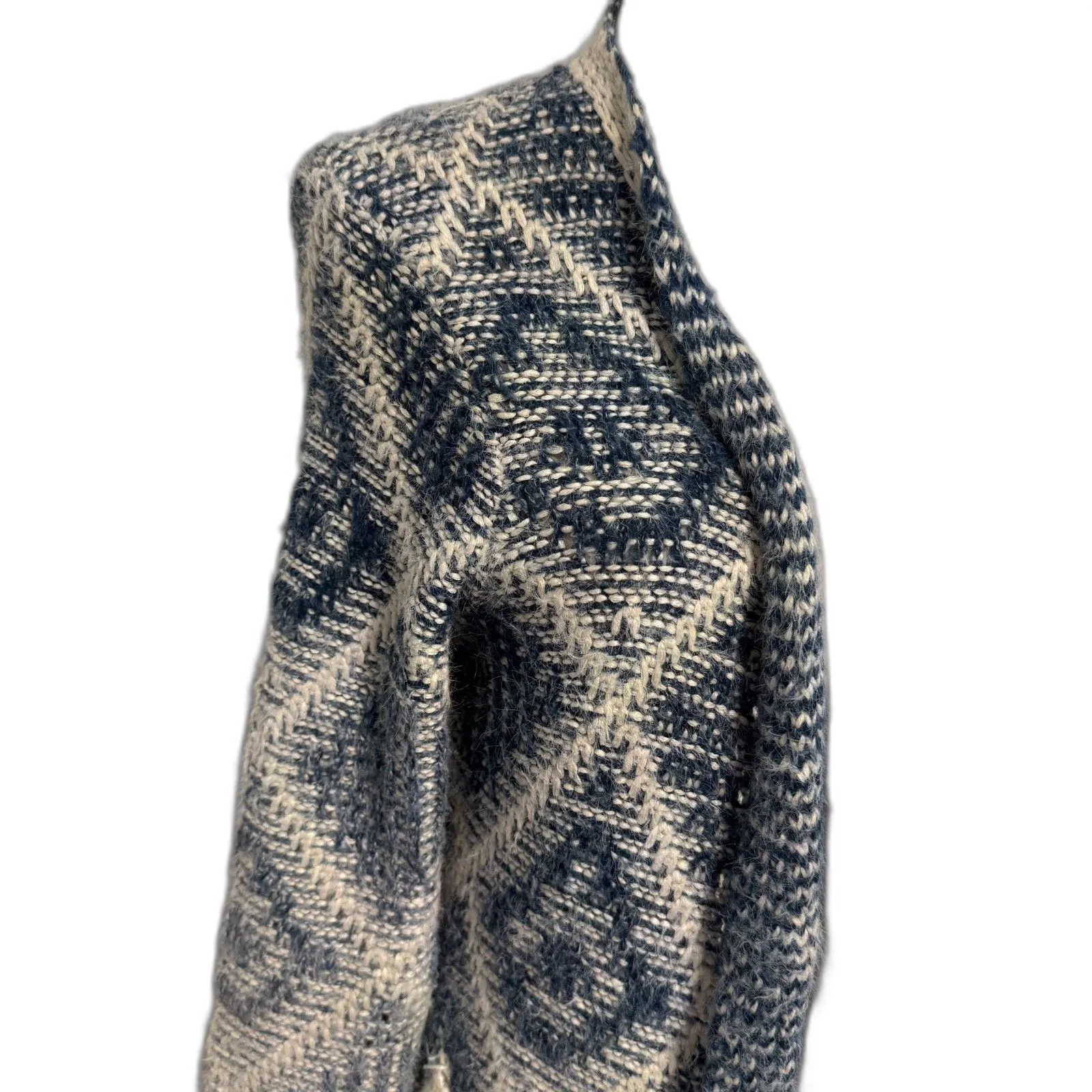 Moth by Anthropologie | Knit Argyle Open Cardigan Oversized Sweater Size Small - Image 3