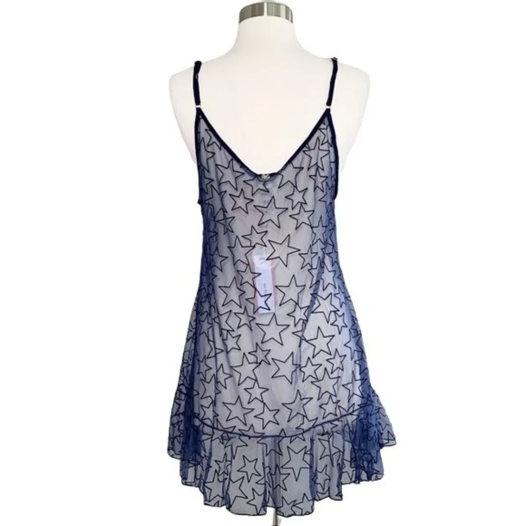 Pilyq Starry Dress in Starlight Swim Coverup Size M/L Navy Blue Medium Large - Image 7