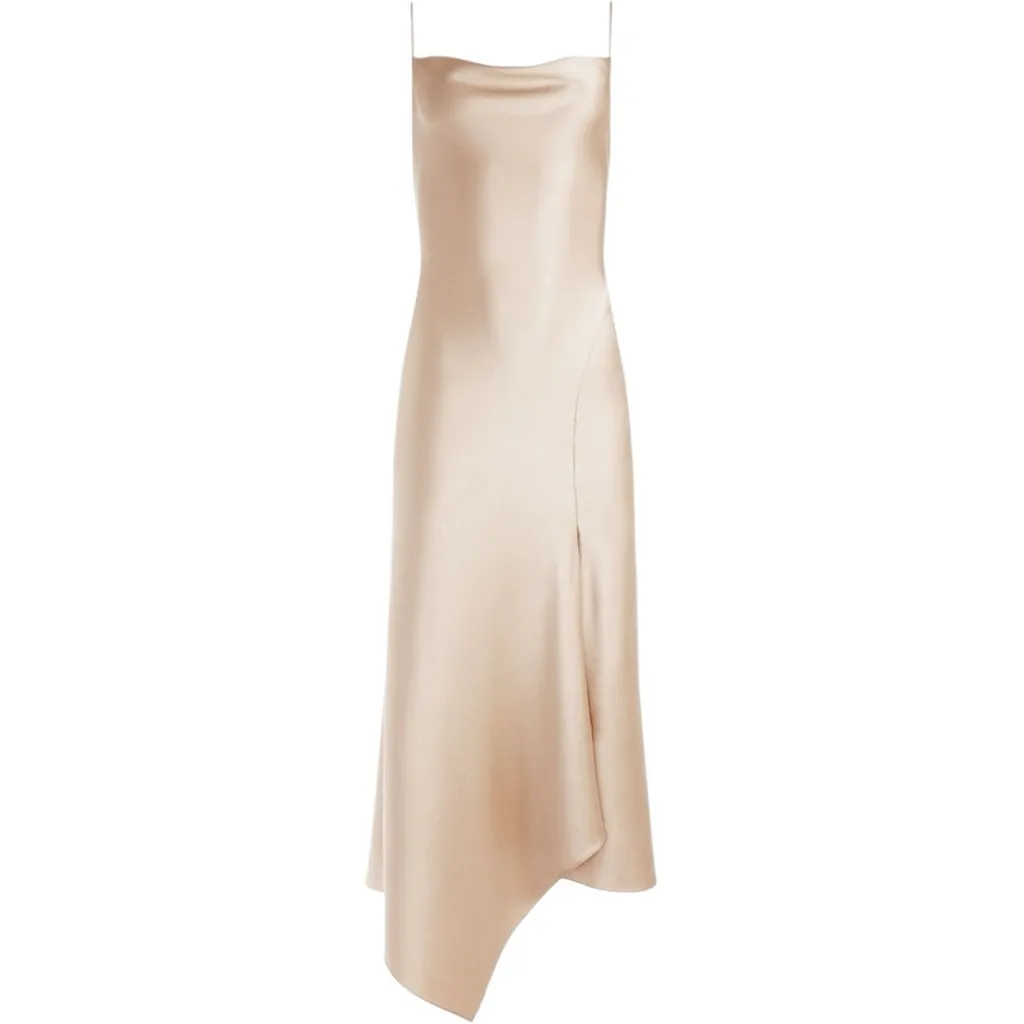 Alice + Olivia Harmony Drapey Slip Dress Size 4 in the color almond NWT - Image 5