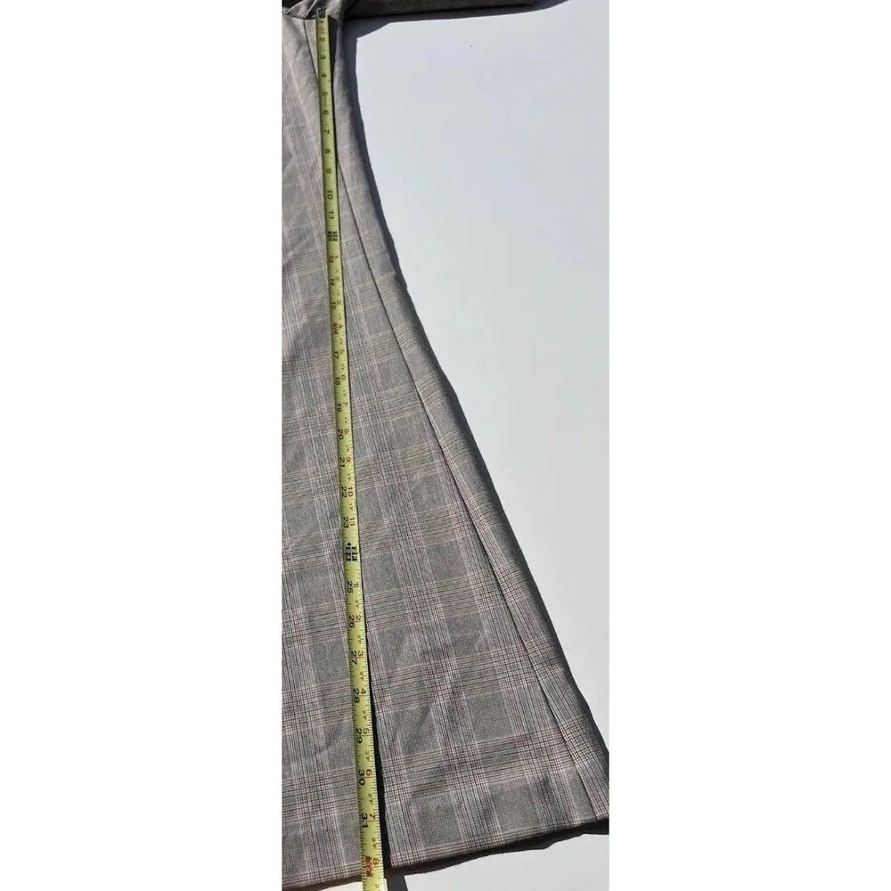 BEBE Women’s Pants  Sz 6 Classic Lined Straight Zip Brown Metallic Cream USA NWT - Image 5