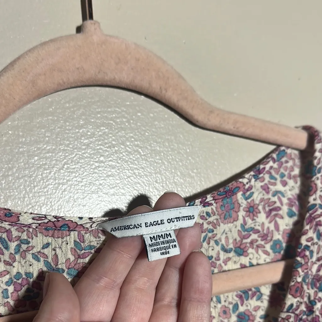 American Eagle  Boho Floral Sleeveless Romper | Medium‎ - Image 3