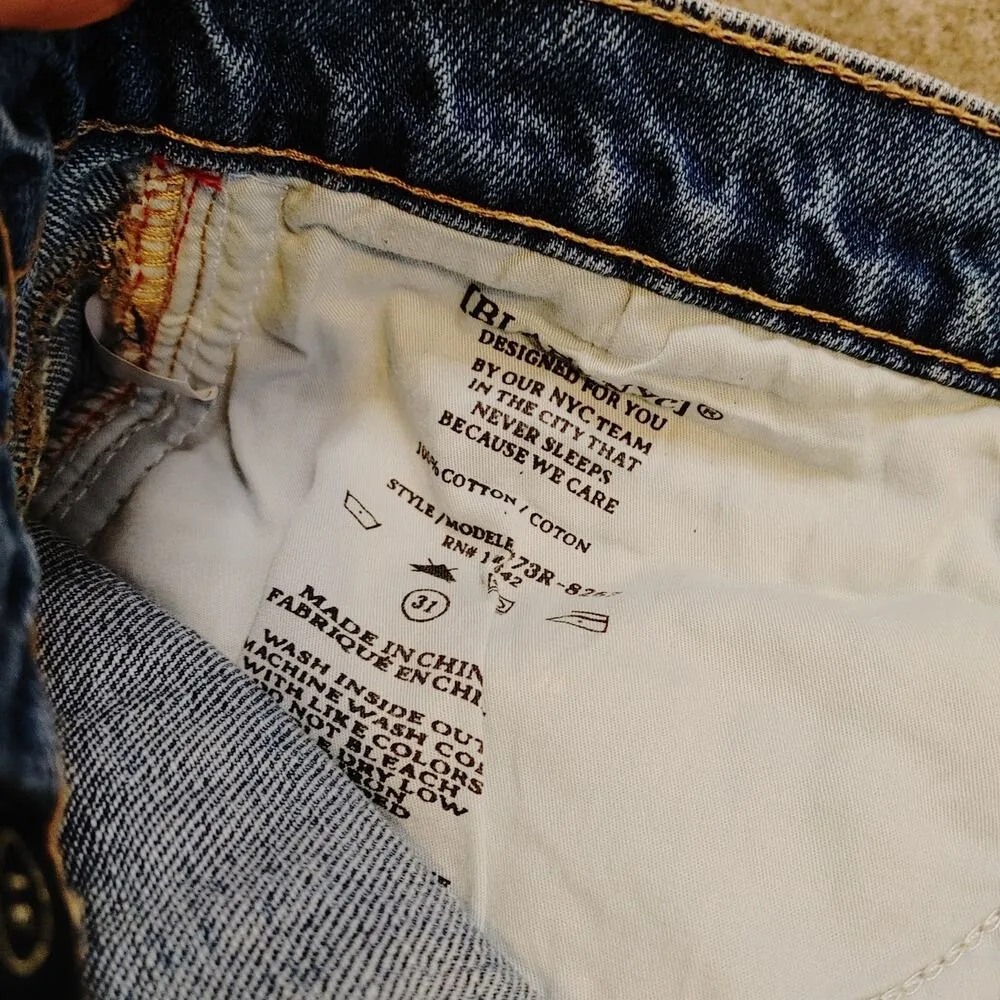 Blank NYC Size 31 The Barrow Distressed Shorts Jeans Cotton Striped Raw Hem - Image 11