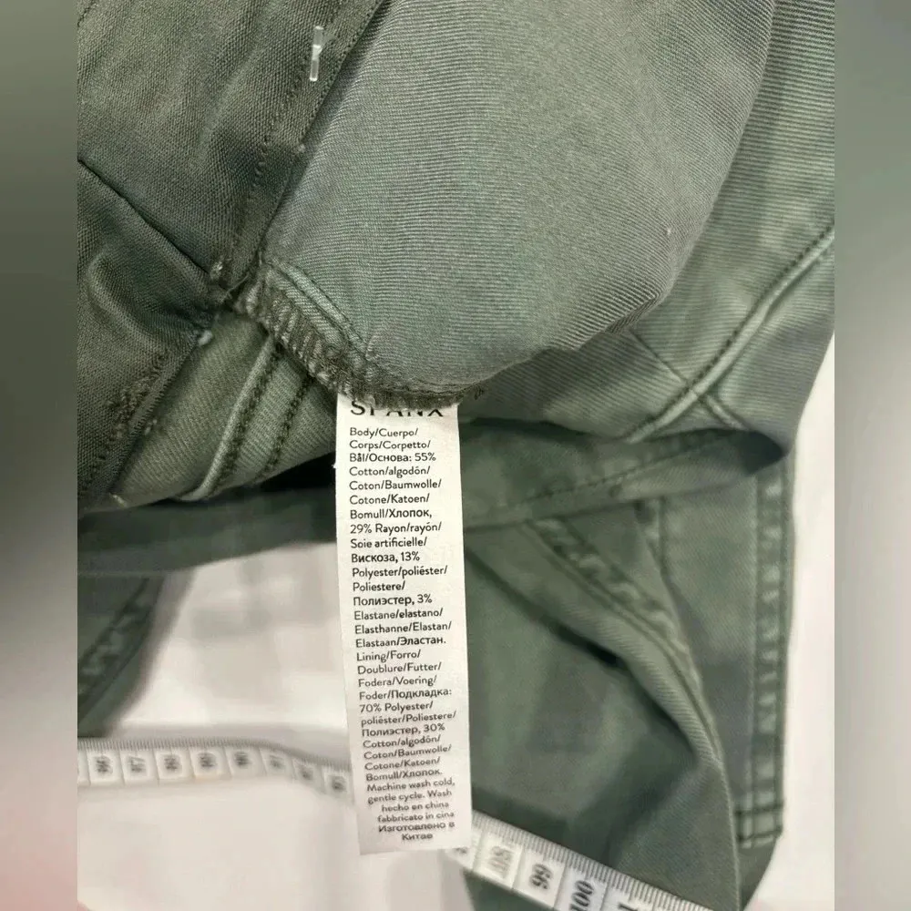 Spanx Petite Stretch Twill Ankle Cargo Pants Women’s Size S Soft Sage - Image 6