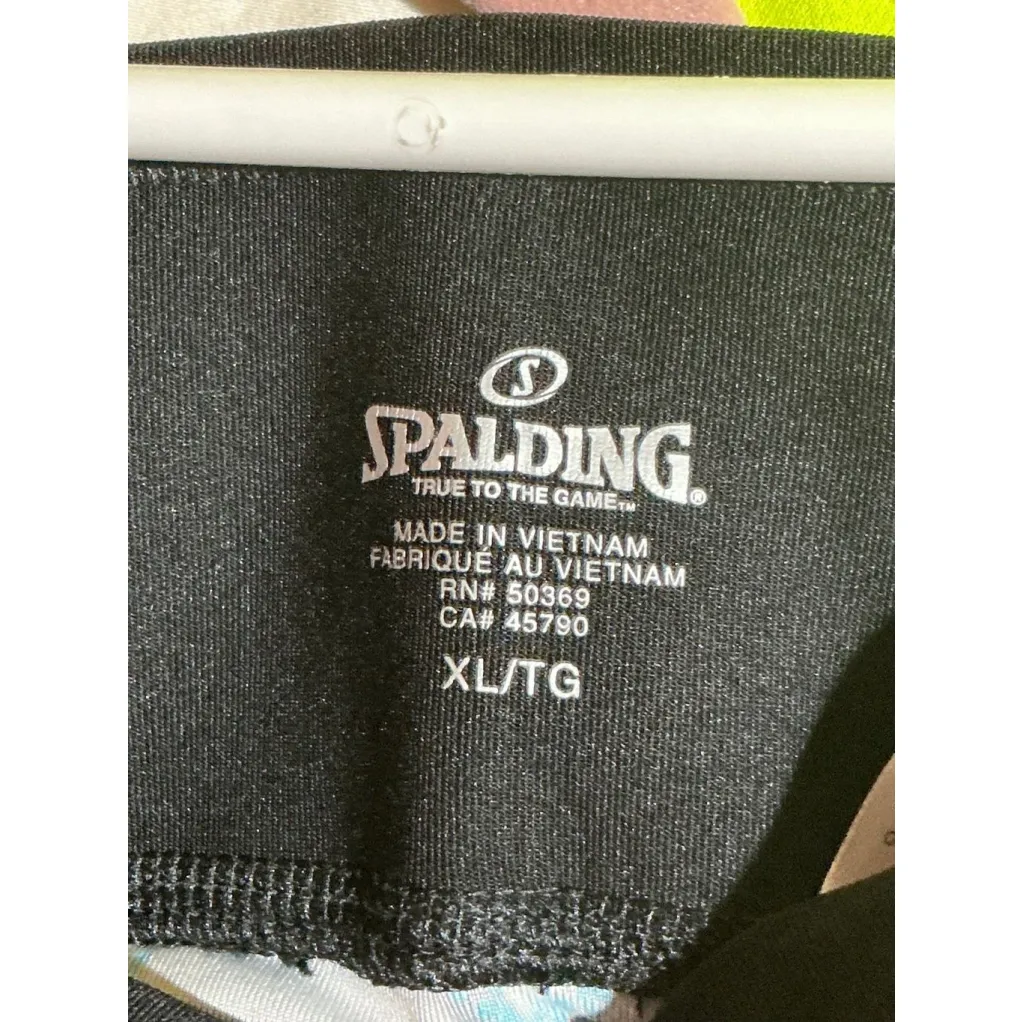 Woman’s spalding long athletic jogger pants xl black with pattern - Image 5