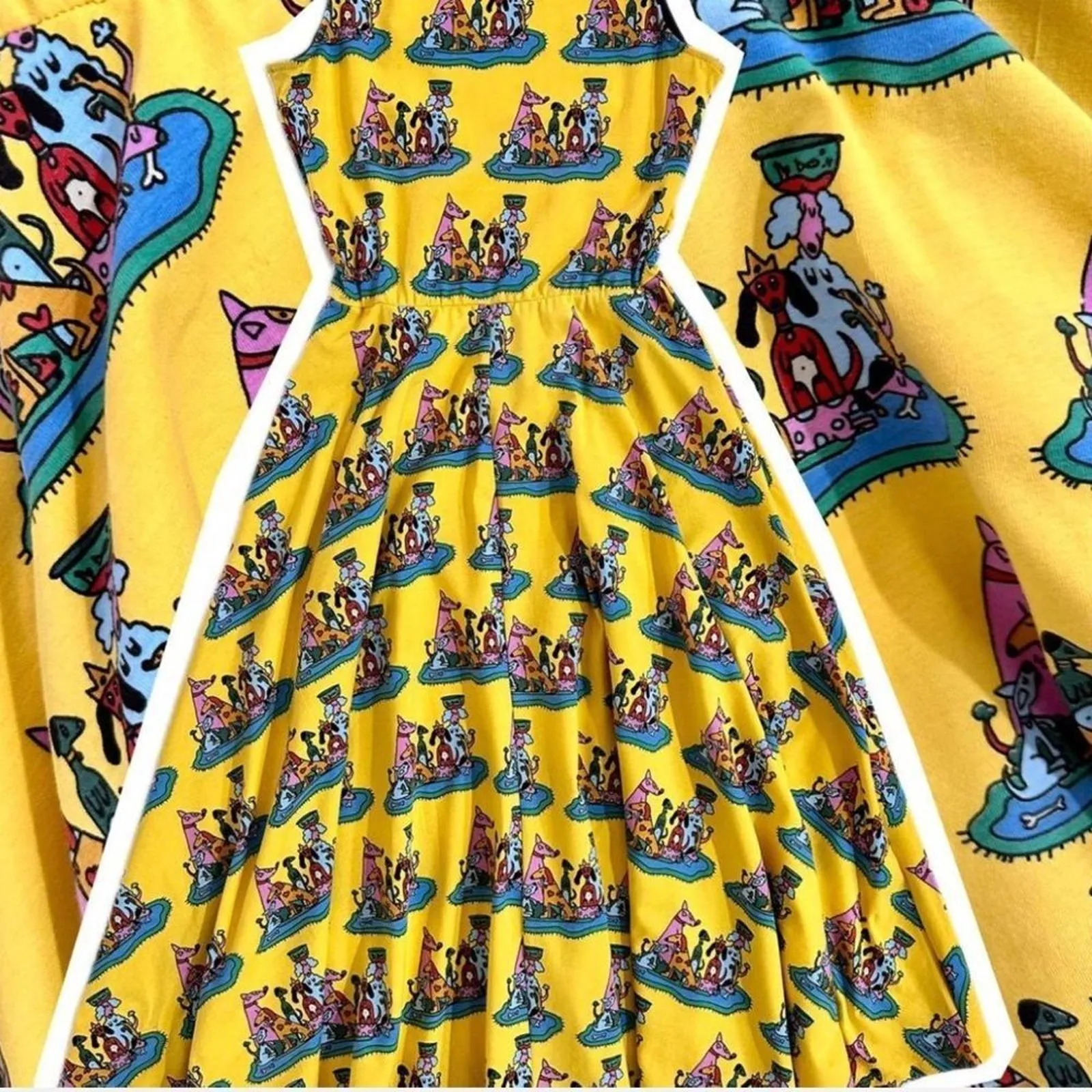 NOOWORKS Vacation Dog Party Tank Fit & Flare Midi Dress Size 3X New with Tag - Image 10