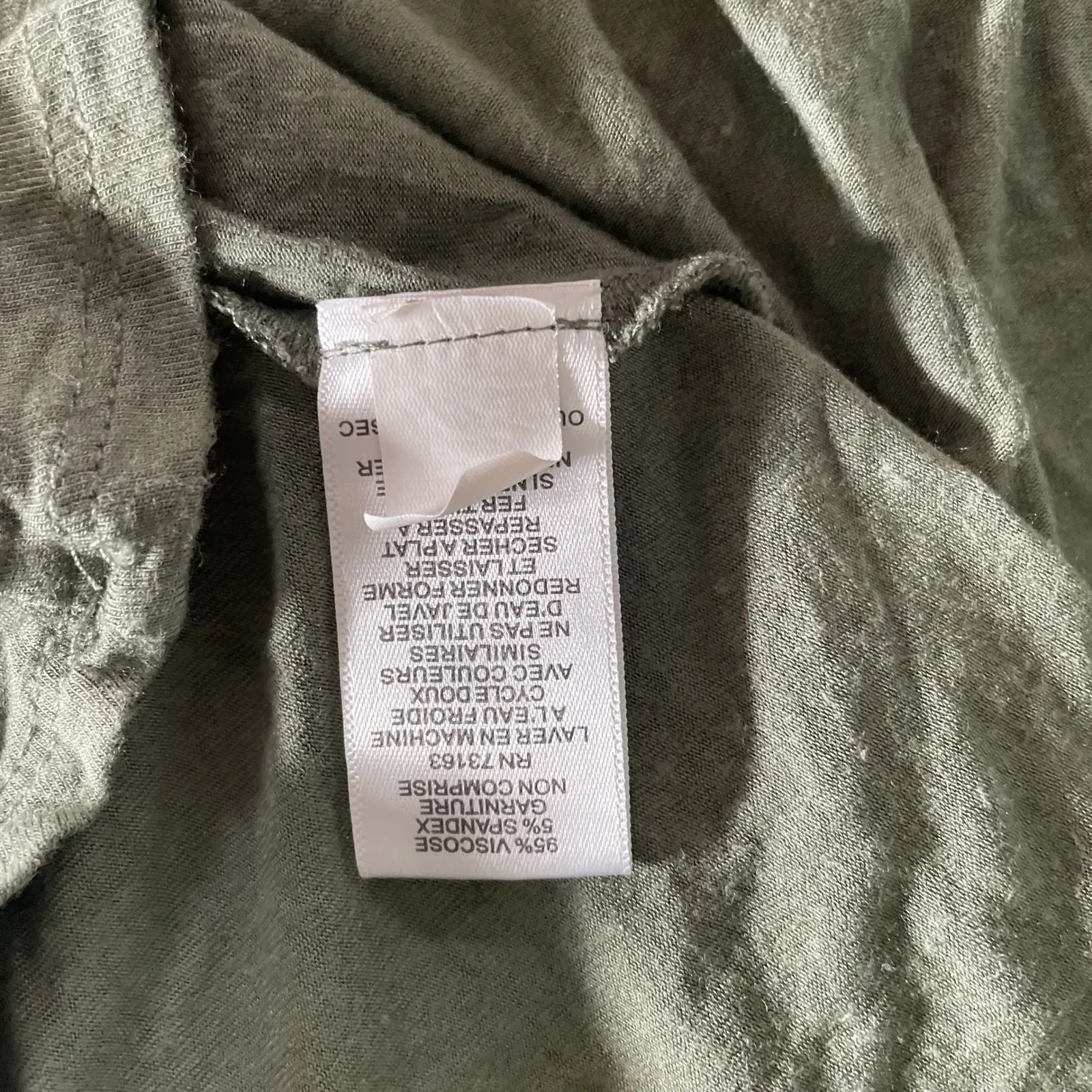 Army Green Caged VNeck Shirt Medium Long Sleeve Tunic Boho Chic Flowy Fairycore - Image 7