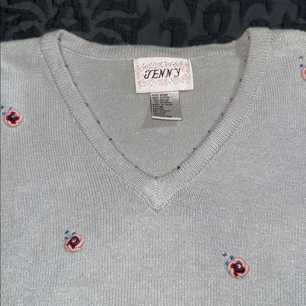 Vintage Jenny women’s medium blue v - Image 5