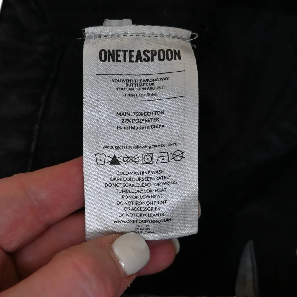 One Teaspoon Women's 25 High Waist Bandits Jean Shorts - Image 10