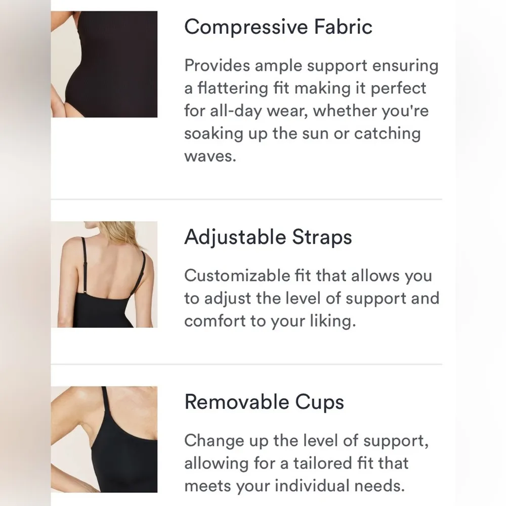 NWT - Andie Swim ‘The Cheeky Almalfi’ One-Piece Swimsuit | Flat | Black | Sz Sm - Image 11