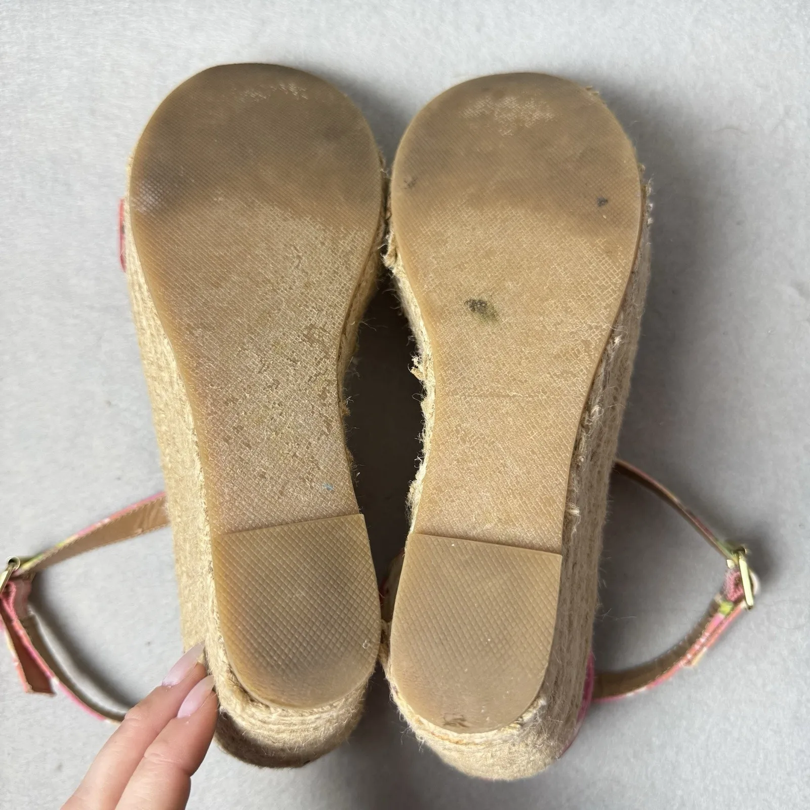 Steve Madden Montauk Espadrille Platform Wedge Sandals Floral Fabric Size 8.5 - Image 12