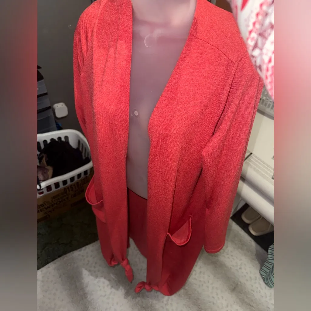 LuLaRoe Vibrant Red Cardigan - Image 4