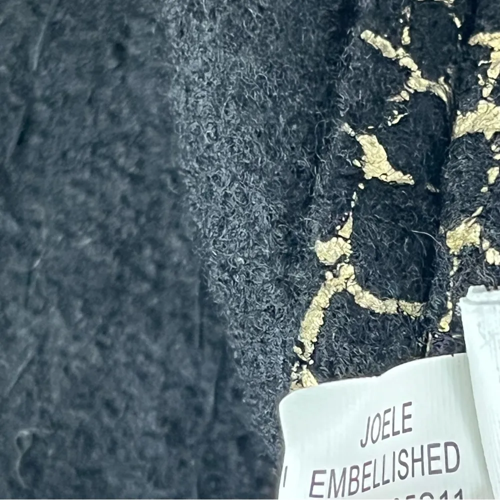 DIANE von FURSTENBERG 100% Wool Beaded Crystal Accents Collarless Jacket Small - Image 7