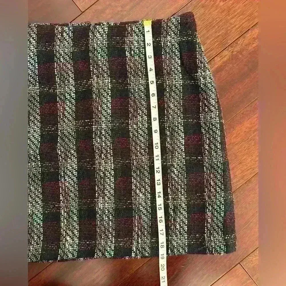 Loft Outlet Women’s Twill Skirt Plaid Lined Size 8 - Image 6