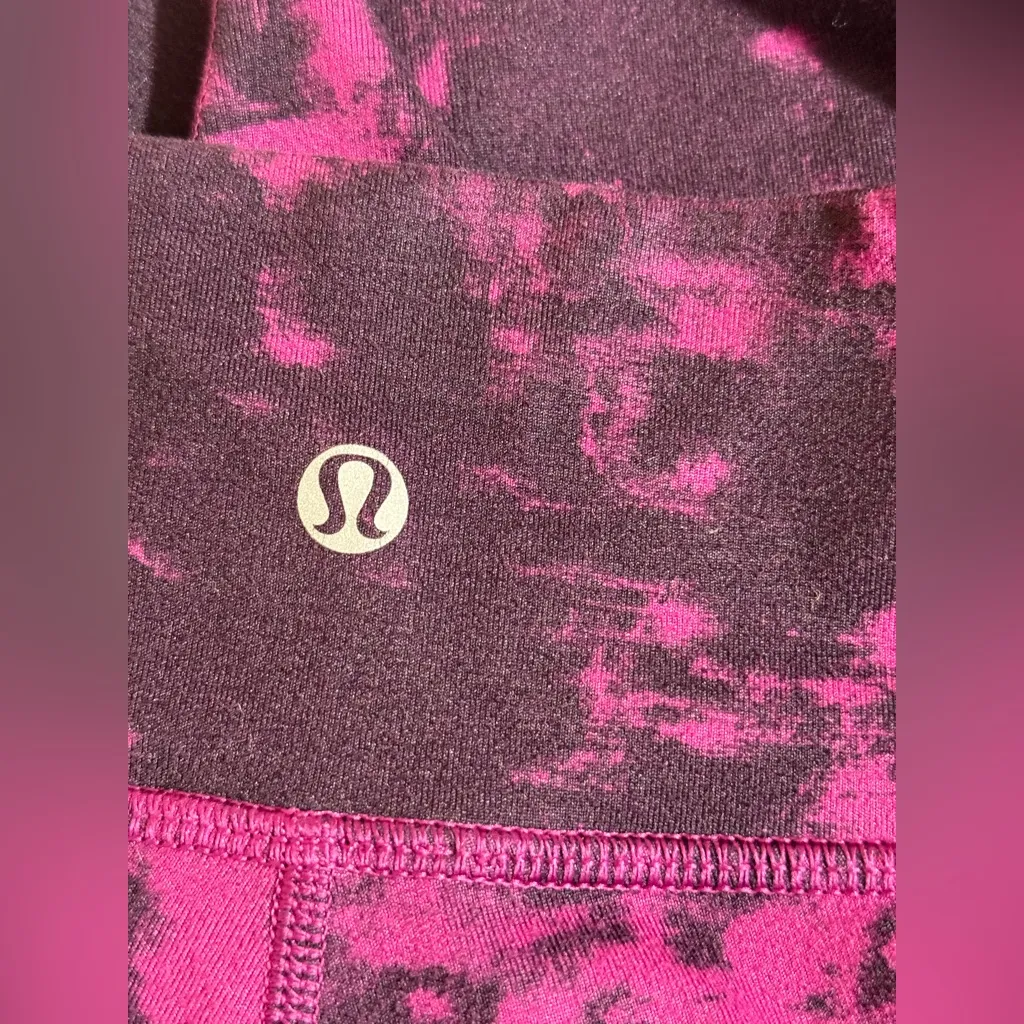 lululemon athletica Purple and Pink Tie-Dye Leggings - Image 4