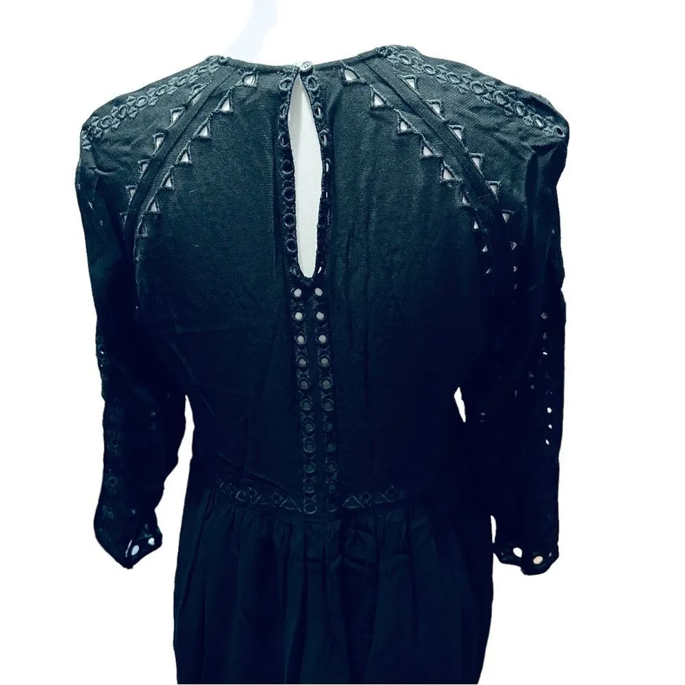 Aritzia Wilfred Boho Midi Black Dress Sz S - Image 12
