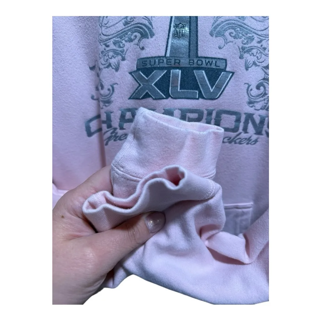 Vintage Women’s Size Small Pink Reebok Green Bay Packers Hoodie - Image 6