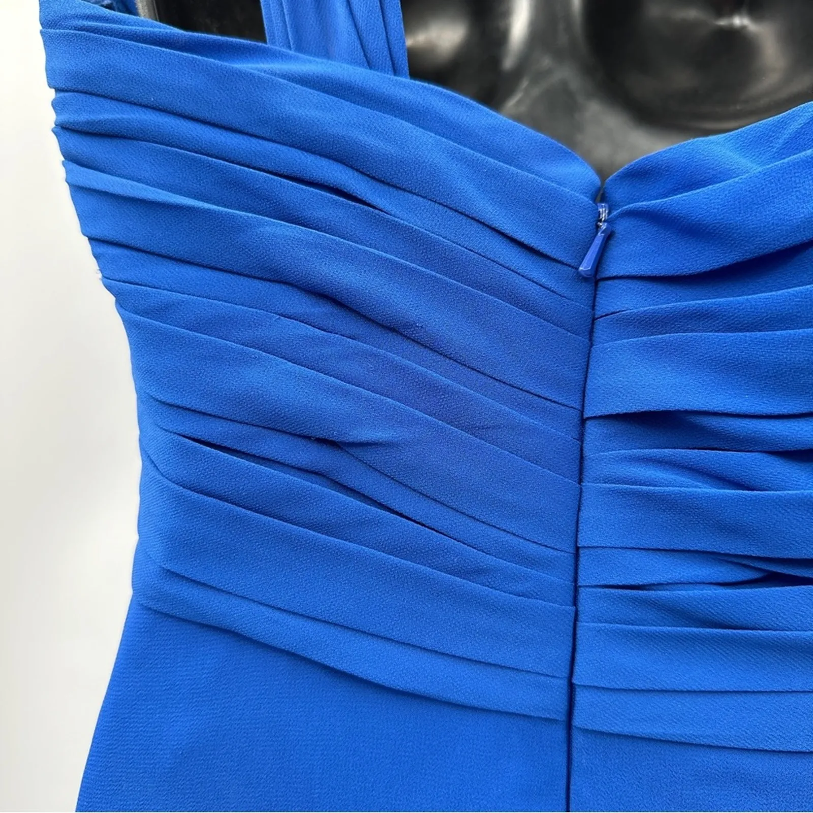 Bill Levkoff One Shoulder Formal Layered Fitted Cocktail Maxi Dress Size 10 - Image 8