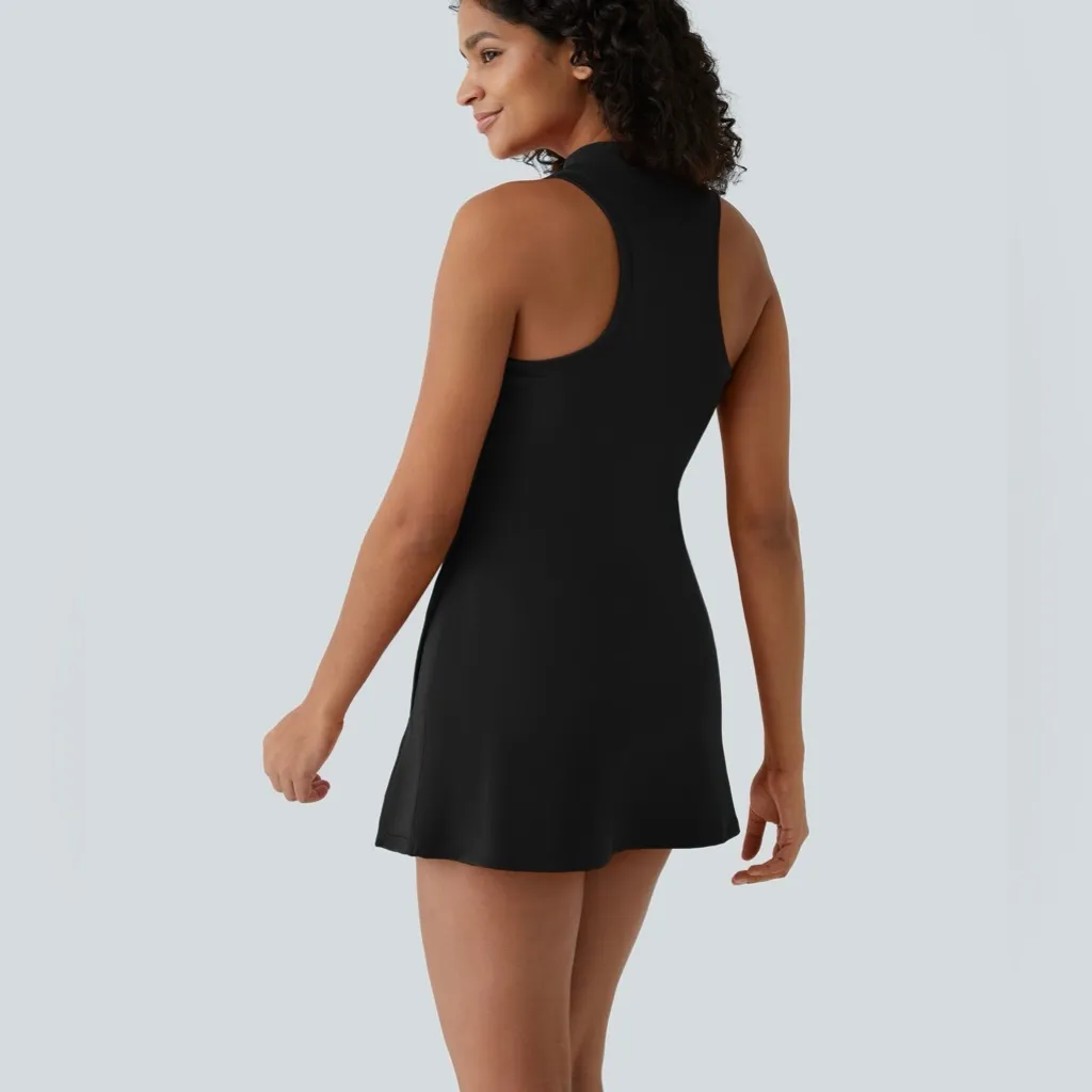 HALARA Black Asymmetrical Sleeveless Dress - Image 3