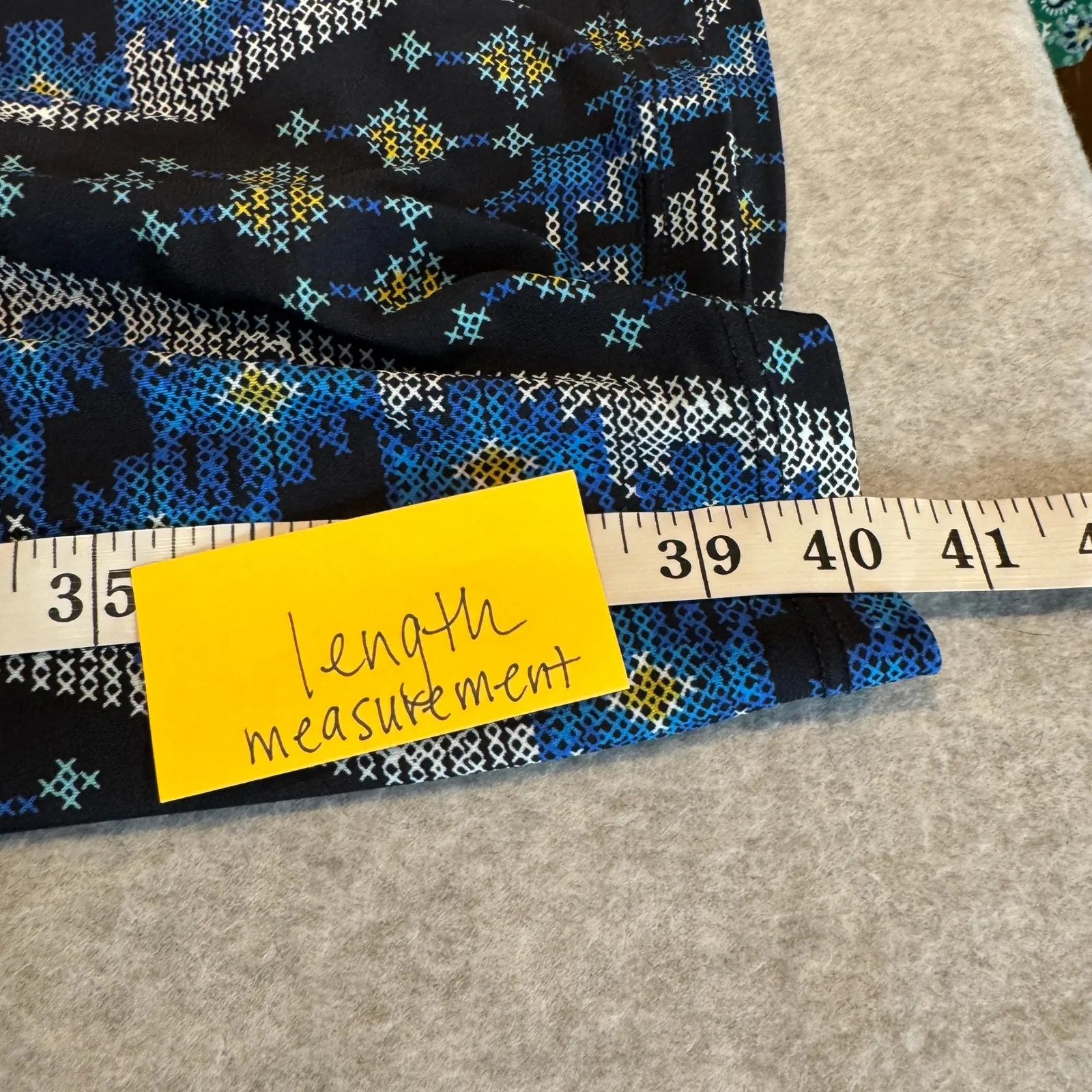 Karen Kane Geometric Print Long Sleeve Dress Womens XL Blue Black Polyester - Image 15