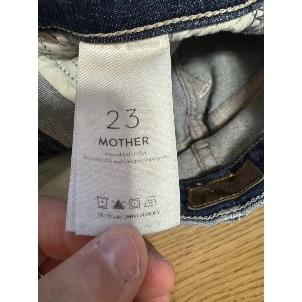 MOTHER Denim The Insider Crop Step Chew Jeans in‎ Dancing on Coals (size 23) Blue - Image 10