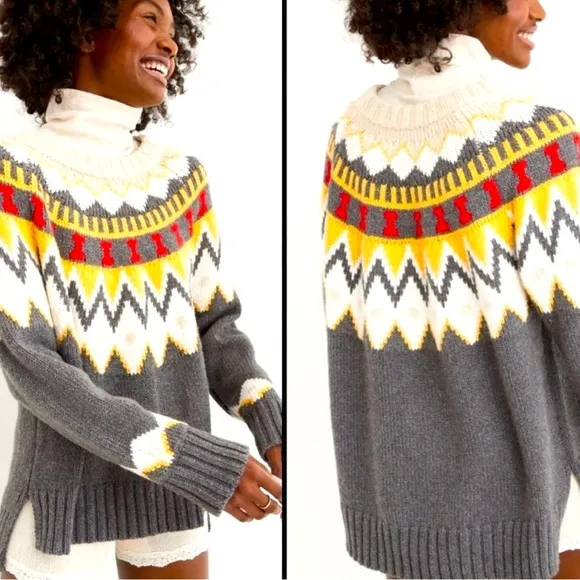 Aerie Fair Isle Sweater XS Oversized - Image 2
