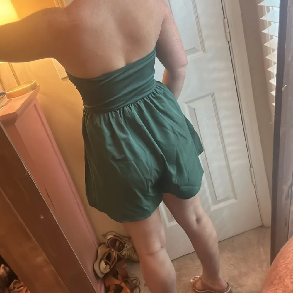 Green Strapless Romper - Image 3