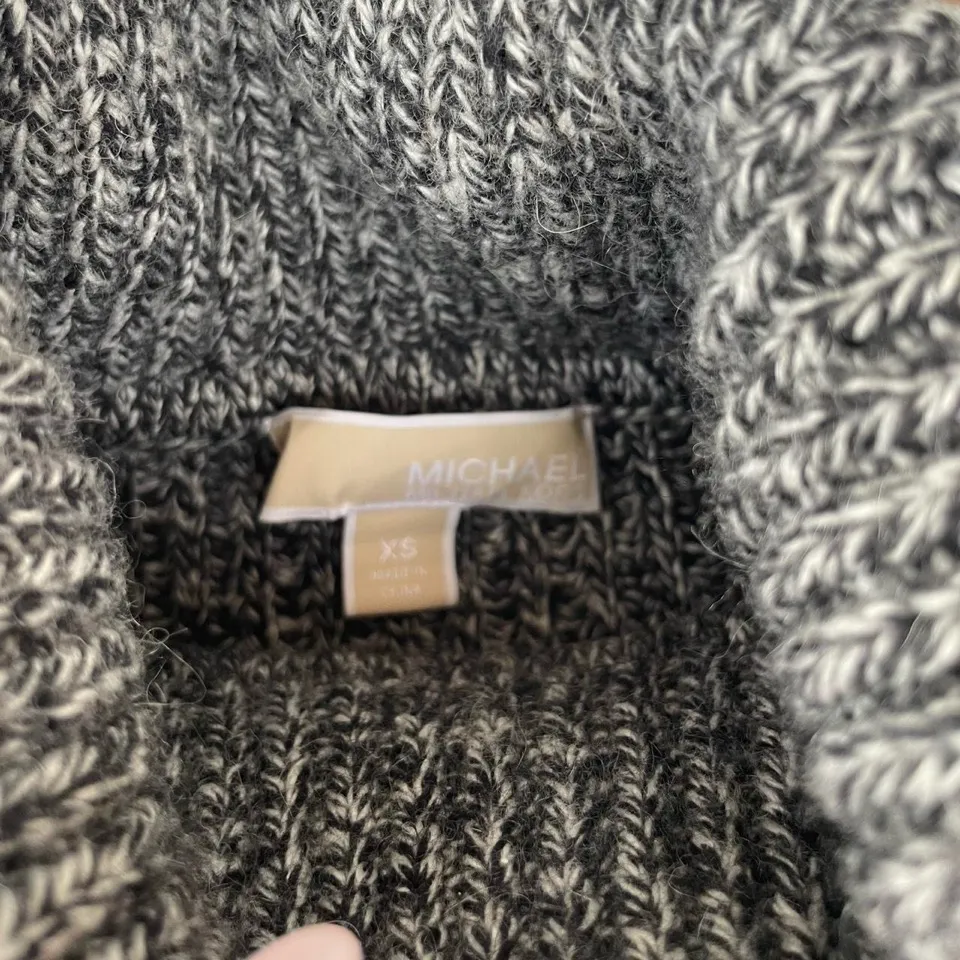 michael kors timeless knit turtlenck grey  sweater dress sz xs - Image 5