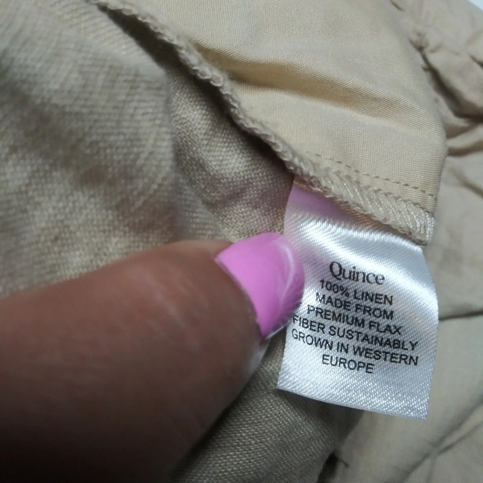 Quince Driftwood Flax Linen Natural Pull On Ankle Pants Beach Minimalist Size XL - Image 7