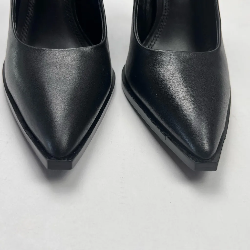 Reiss Womens Size 36 5.5 Black Ada Court Leather 4 inch Heel Shoes Office NEW‎ - Image 7