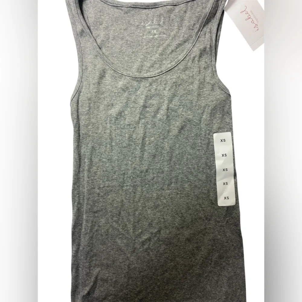 Isabel Maternity by Ingrid & Isabel Women’s XS Gray ribbed cotton blend tank top Size undefined - Image 2