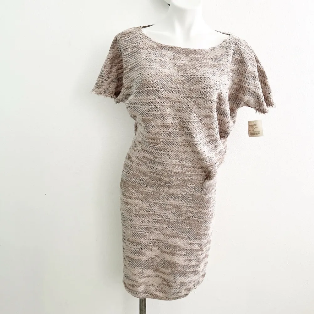 AF Vandevorst CASHMERE WOOL Dress linen LARGE Reversible beige NWT Tan - Image 6