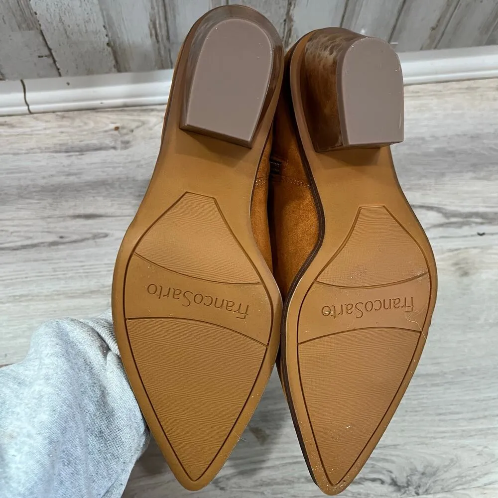New! Franco Sarto Sammi Orange Tan Low Heel Booties Western Women’s Size 8.5 - Image 5