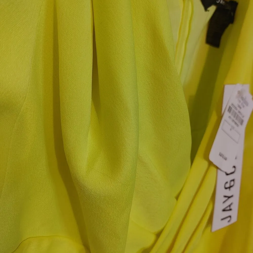 Jay Godfrey Size 8 NEW NWT Bright Highlighter Yellow Dress Designer Colorful - Image 11
