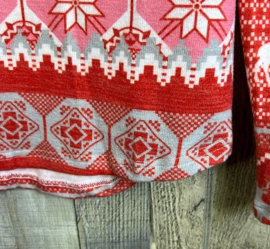 Medium Unbranded Medium Holiday Print Turtleneck with Drawstring Long Sl… - Image 7