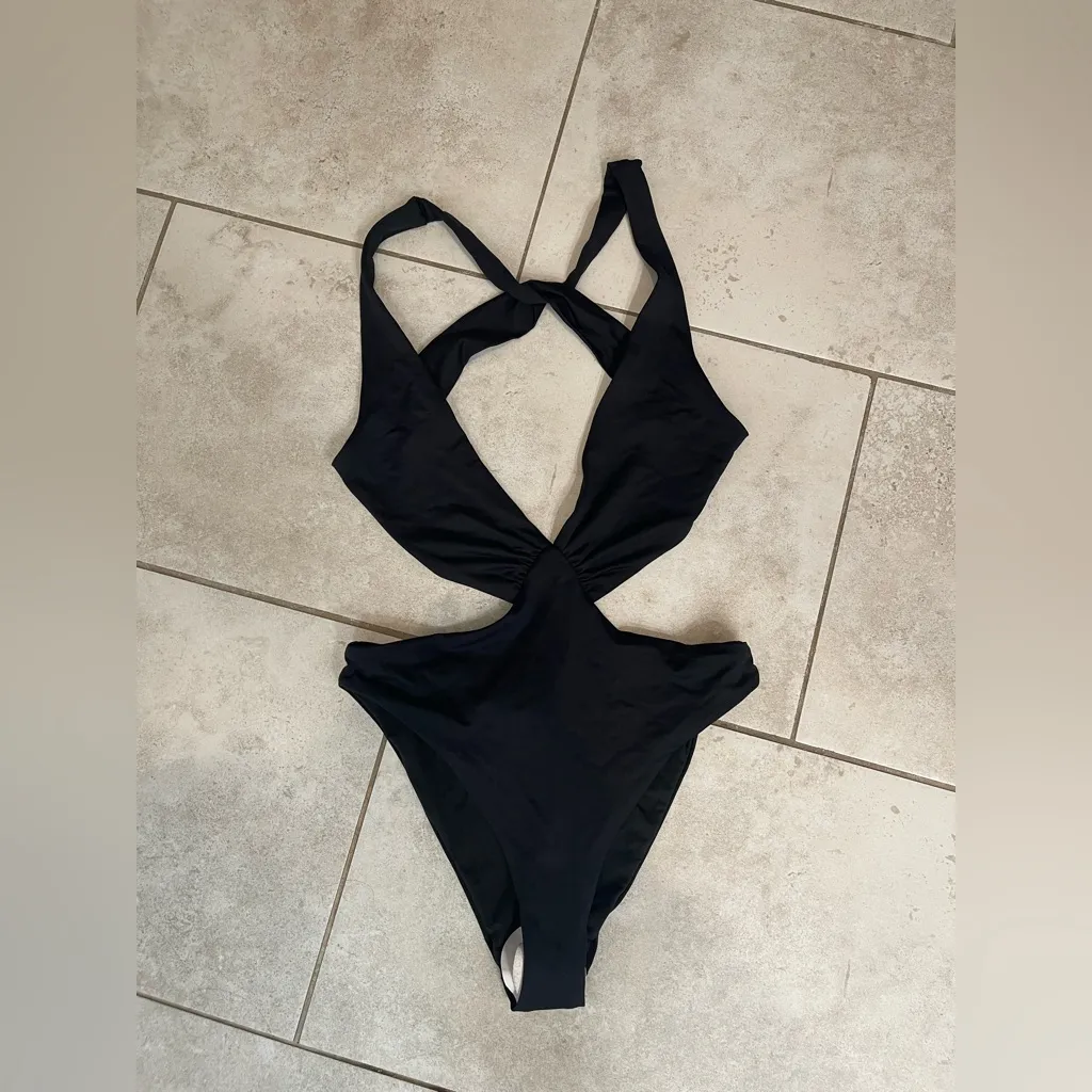 NWT Agua Bendita Malibu Fera One Piece Swim black size Small - Image 8