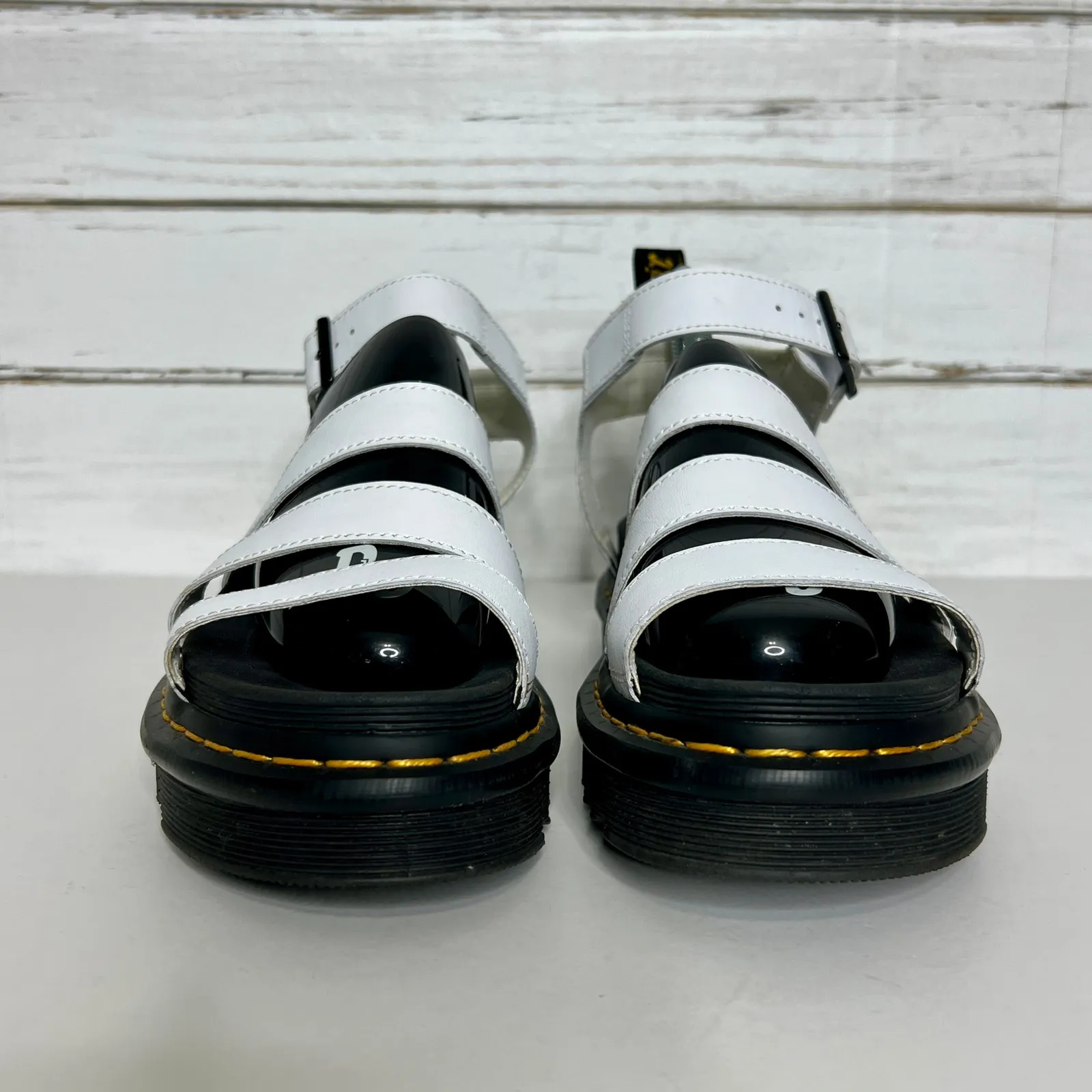 Dr. Martens Blaire White Leather Sandal Shoe Size 9 - Image 10
