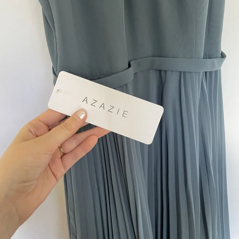 NWT Azazie A4 Lenon Twilight formal maxi dress halter neckline bridesmaid dress - Image 3