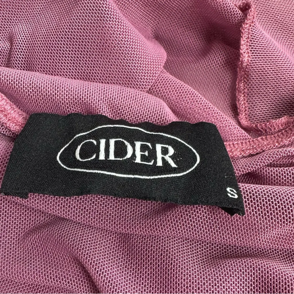 Cider Pink Semi Sheer Cropped Tank Top Women’s Small - Image 3