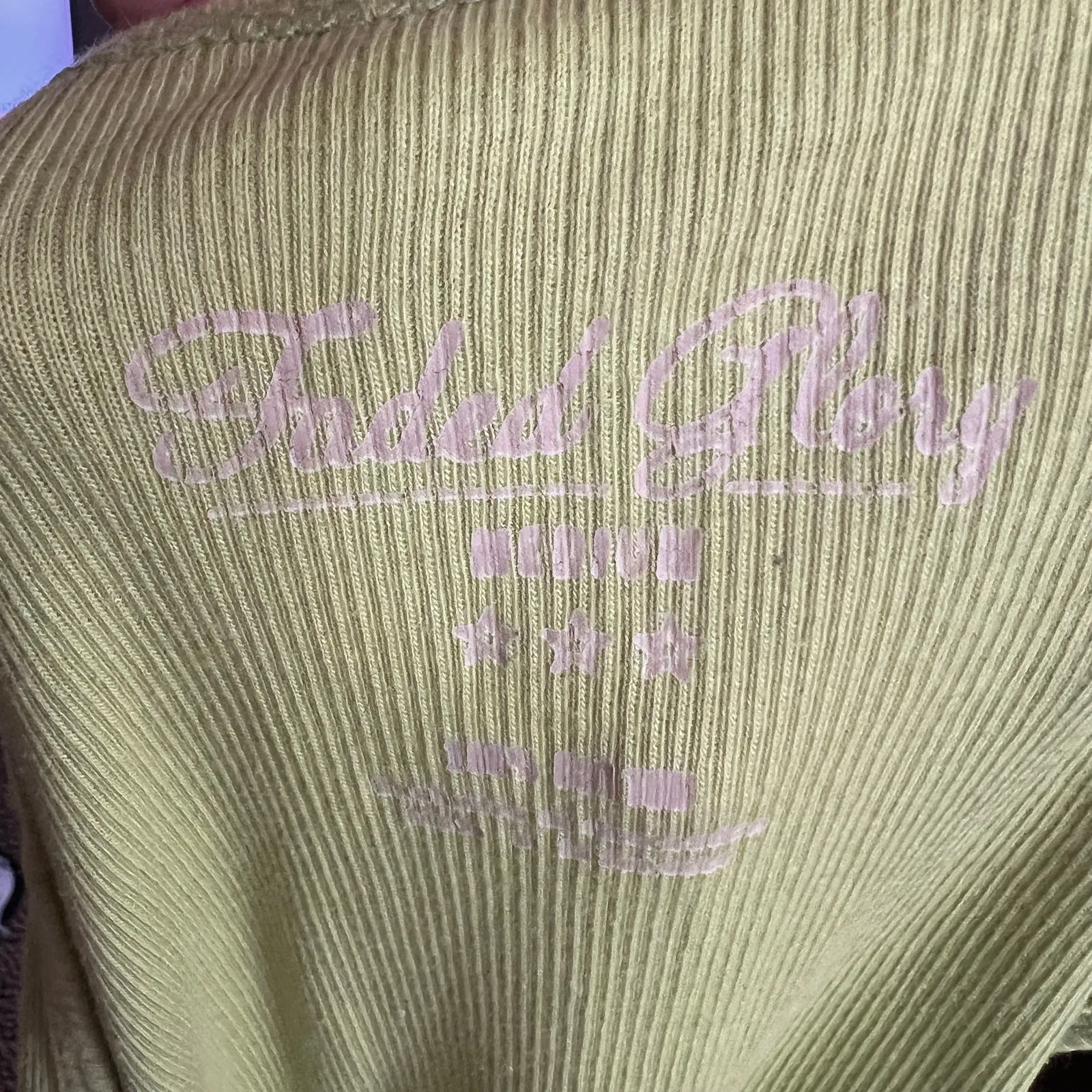 Green Lace Tank Top, Beaded Y2K Fairycore‎ 2000s Coquette Festival Medium - Image 3