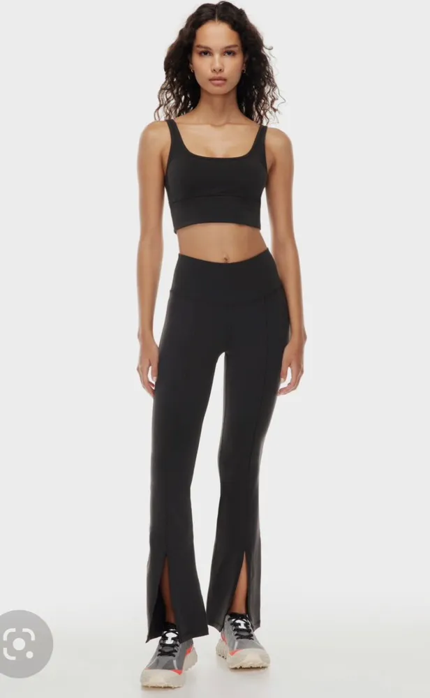 Aritzia TNA Black Flare Leggings - Image 3
