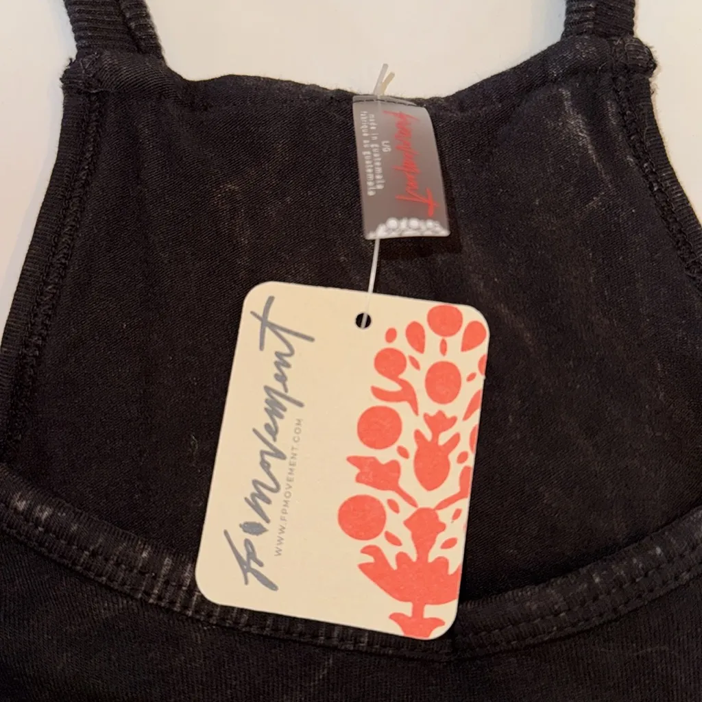 Free People Movement Hot Shot Mini Sport Dress, NWT, Size L Black Size L - Image 2