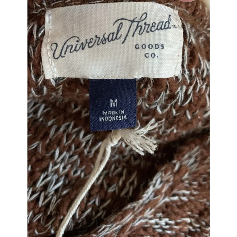 Universal Thread Pullover Sweater Womens MediumRaglan Sleeve Hi-Lo Brown  NWT - Image 7