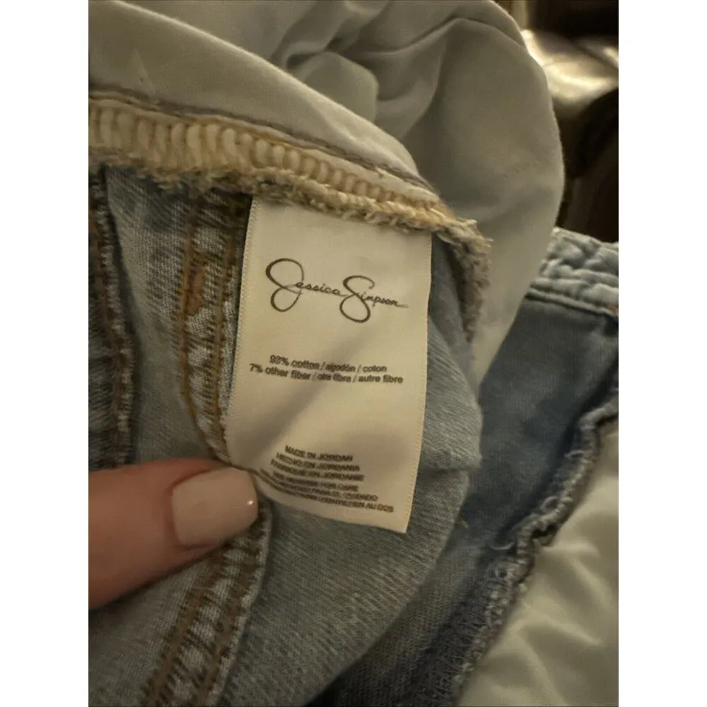 Jessica Simpson Boyfriend Jean Wide Leg Distressed Size 22W NWT Dearest Blue NWT - Image 13