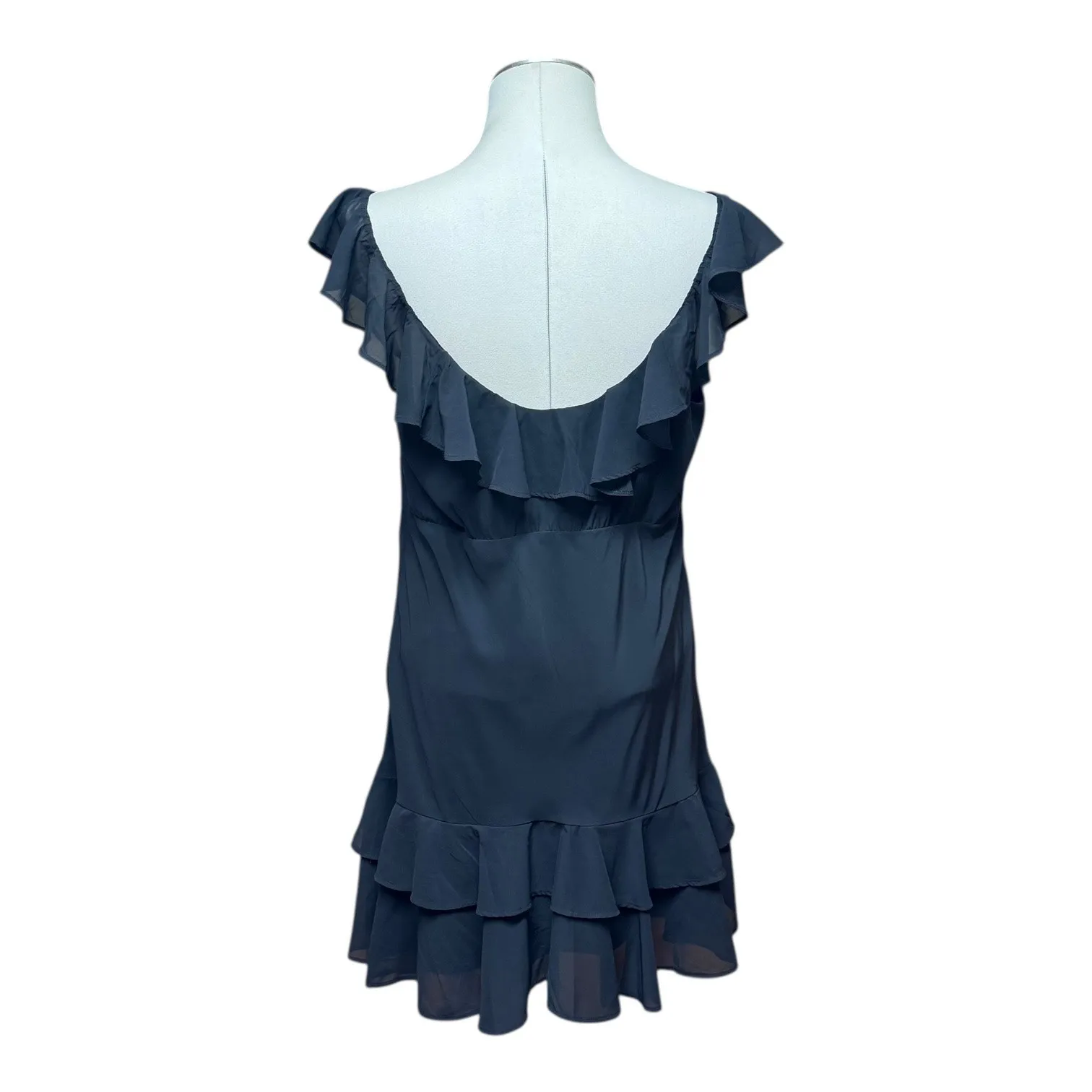 Abercrombie & Fitch A&F Ruffle Cocktail Dress Black Large - Image 4