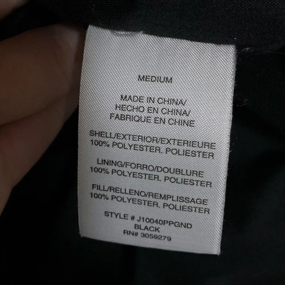 THREAD & SUPPLY | High Collar Quilted Black Full Zip & Snap Puffer Jacket Size M - Image 7